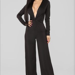 Black wife leg jumpsuit